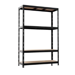 Obrazek Regał Magazynowy Metalowy NERO II 180x120x45 4 półki/300kg Czarny 