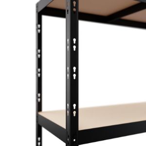 Obrazek Regał Magazynowy Metalowy NERO II 180x120x45 4 półki/300kg Czarny 