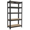 Obrazek Regał Magazynowy Metalowy Black 180x90c30cm 5 półek/175kg