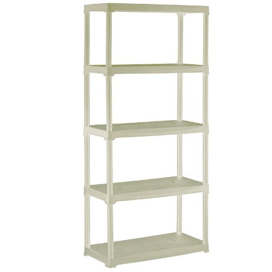 Obrazek Regał magazynowy plastikowy T60/5E écru 176x80x40cm – 5 półek/30kg 