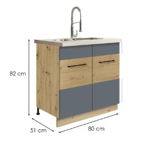 Obrazek Szafka kuchenna Infinity 12D GREY