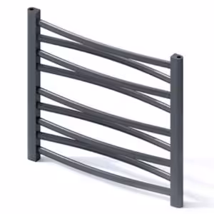 Obrazek Grzejnik łazienkowy Łezka 3D Ł3D 9/40 czarny 500x440 mm 