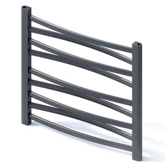 Obrazek Grzejnik łazienkowy Łezka 3D Ł3D 9/40 czarny 500x440 mm 