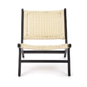 Obrazek Fotel wypoczynkowy Leandro czarny/naturalny