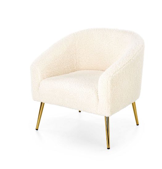 Obrazek Fotel wypoczynkowy Visotto kremowy/złoty