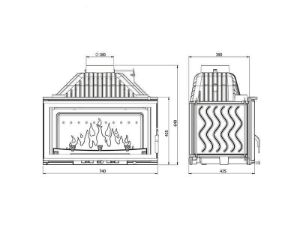 Obrazek Wkład kominkowy W16 13,5kW Eko