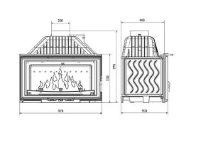 Obrazek Wkład kominkowy W15 16,3kW Ekko