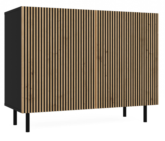 Obrazek Komoda Jula 2SL czarny/dąb artisan