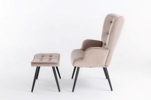 Obrazek Fotel z podnóżkiem Loki beż