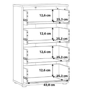 Obrazek Komoda NIKO cplk14n-d78 dąb artisan