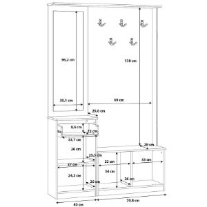 Obrazek Garderoba NIKO nikd041-d78 dąb artisan