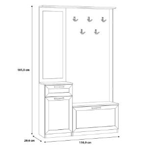 Obrazek Garderoba NIKO nikd041-d78 dąb artisan