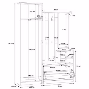 Obrazek Garderoba NIKO nikd01-d78 dąb artisan