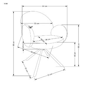 Obrazek Krzesło Dawson beżowy