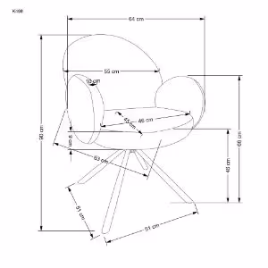 Obrazek Krzesło Dawson popiel