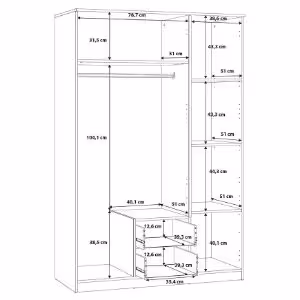 Obrazek Szafa NIKO niks82-d78 dąb artisan