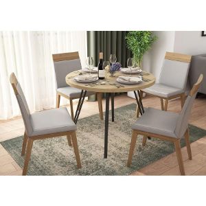 Obrazek Stół Log TB circle 100x100 artisan/czarny