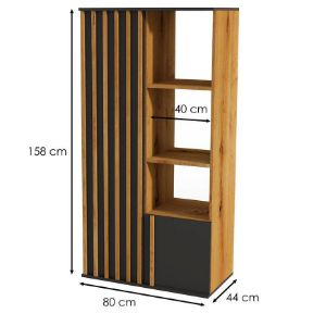 Obrazek Regał Nairobi SZ2F artisan/czarny 