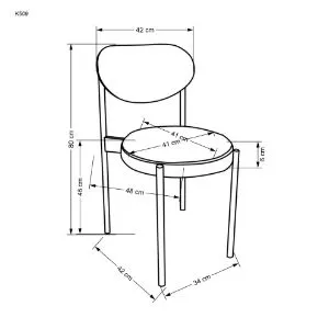 Obrazek Krzesło Dorn popielaty