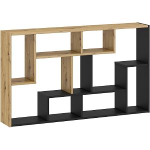 Obrazek Regał Solis 3 wotan/czarny 122.5X70.2X20.1