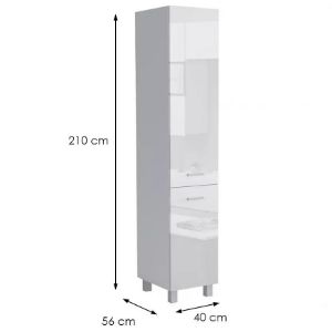Obrazek Szafka kuchenna Lucjan 40DK 2F 2100 LUX biały