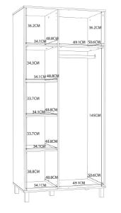 Obrazek Szafa L Kellis KQLS722L