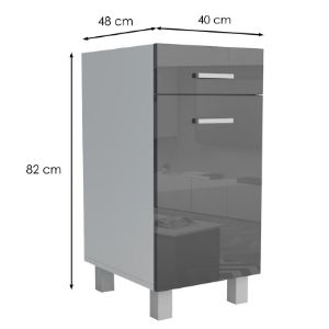 Obrazek Szafka kuchenna Lucjan D1F1S 40 LUX czarny