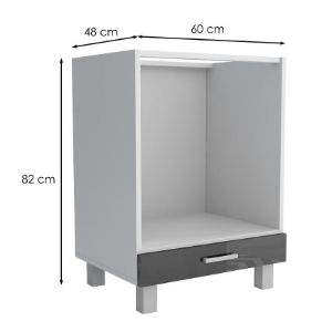 Obrazek Szafka kuchenna Lucjan 60D GAZ LUX czarny