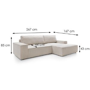 Obrazek Narożnik z funkcją spania Faro M Poso 100 prawostronny