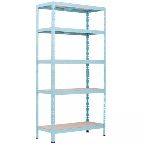 Obrazek Regał metalowy magazynowy RNDU30-5 niebieski 180x90x30cm -5 półek/175kg 