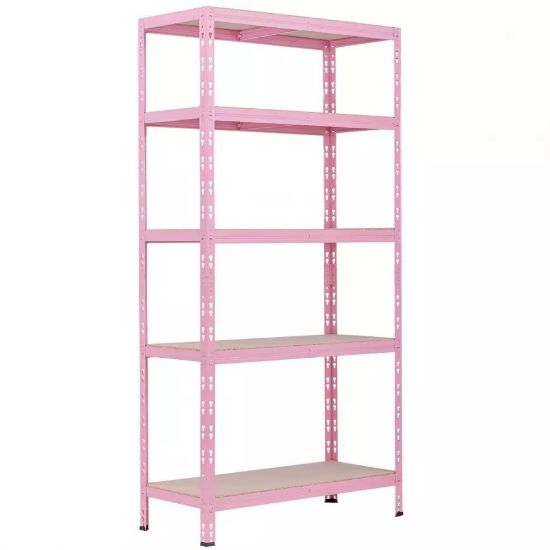 Obrazek Regał metalowy magazynowy RNDU30-5 różowy 180x90x30cm - 5 półek/175kg