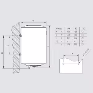 Obrazek Elektryczny pojemnościowy podgrzewacz wody Ferroli VBO80