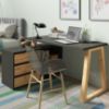 Obrazek Zestaw iga II biurko+Komoda grafit / Dąb Artisan