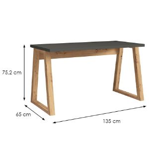 Obrazek Biurko Iga Grafit / Dąb Artisan