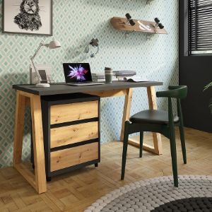 Obrazek Biurko Iga Grafit / Dąb Artisan