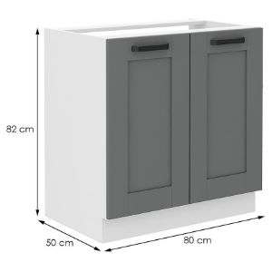 Obrazek Szafka kuchenna Luna dustgrey/biały 80ZL 2F BB 