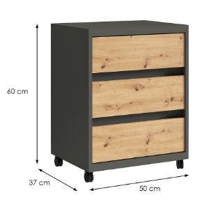 Obrazek Kontenerek Iga Grafit / Dąb Artisan