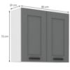 Obrazek Szafka kuchenna Luna dustgrey/biały 80G-72 2F