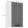Obrazek Szafka kuchenna Luna dustgrey/biały 40G-72 1F 