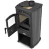 Obrazek Piec kominkowy ŻAR czarny 7,5kW