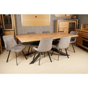 Obrazek Stół St-33 200x100+2x50 dąb wotan/czarny