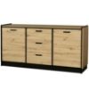 Obrazek Komoda 2d3s Karia dąb artisan/dąb artisan+czarny