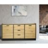 Obrazek Komoda 2d3s Karia dąb artisan/dąb artisan+czarny