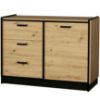 Obrazek Komoda 1d3s Karia dąb artisan/dąb artisan+czarny