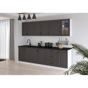 Obrazek Kuchnia Stilo grafit mat/biały 260 bez blatu