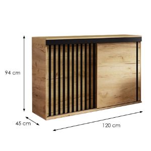 Obrazek Komoda Malani 120 craft+craft+czarny