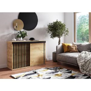 Obrazek Komoda Malani 120 craft+craft+czarny