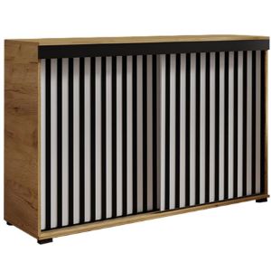 Obrazek Komoda Malani duplo 140 craft+biały+czarny