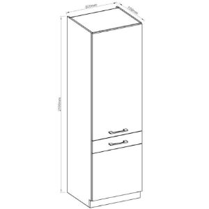 Obrazek Szafka kuchenna Vigo grafit mat 60LO-210 2F