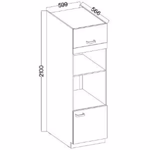 Obrazek Szafka Kuchenna Stilo Biały Mat/Artisan 60dpm-210 2f